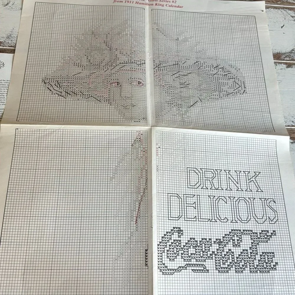 Pattern coca-Cola girl series #2 Crosstitch